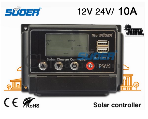 โซล่าชาร์จเจอร์ 10A หน้าจอ LCD